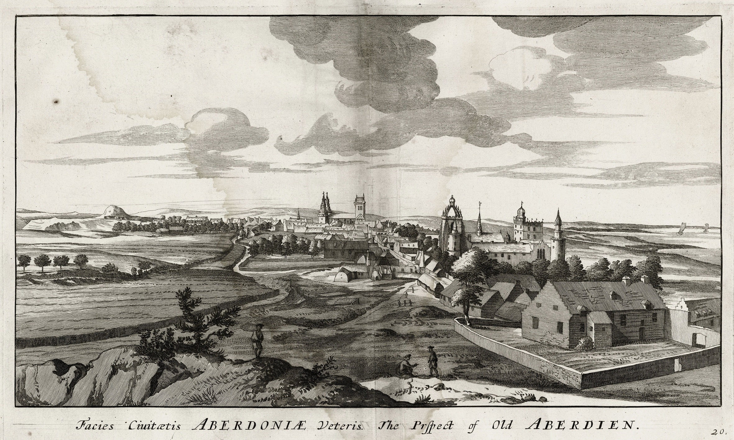 Prospect of Old Aberdeen. John Slezer, Theatrum Scotiae, 1693. Aberdeen University SB f91.41. Sle 1